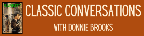Classic conversations with Donnie Brooks. Photo of the first book, Babbit by Sinclair Lewis