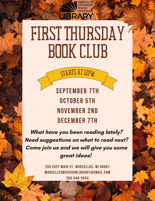 First Thursday Book Club 2023 First Thursday Book Club 2023