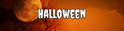 Halloween Header with spooky moon