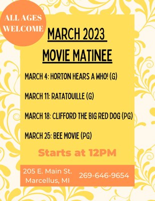 March 2023 Movie Matinee March 2023 Movie Matinee