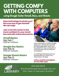 Getting Comfy with Computers using Google Suite: Gmail, Docs, and Sheets