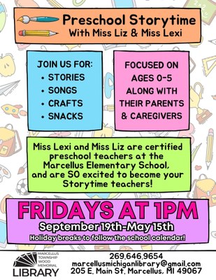 Preschool Story Time Preschool Story Time