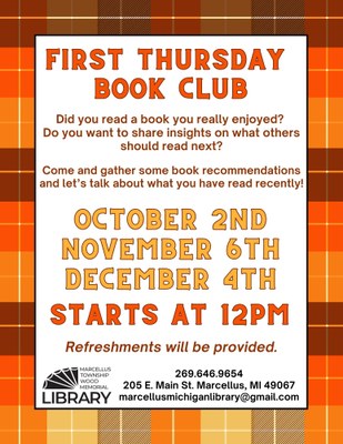First Thursday Book Club: October-December 2025 First Thursday Book Club: October-December 2025