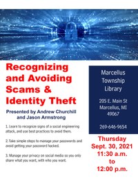 Recognizing and Avoiding Scams & Identity Theft