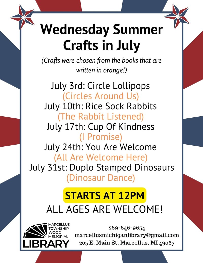 Wednesday Summer Crafts in July