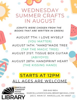 Wednesday Summer Crafts in August